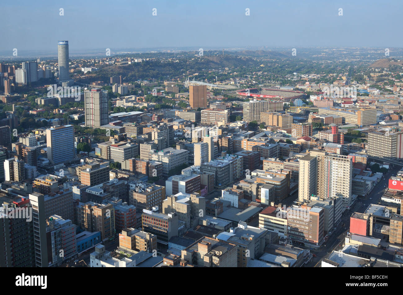 Vista della Ellis Park o Coca-Cola Park Stadium, FIFA World Cup 2010, Johannesburg, Sud Africa e Africa Foto Stock