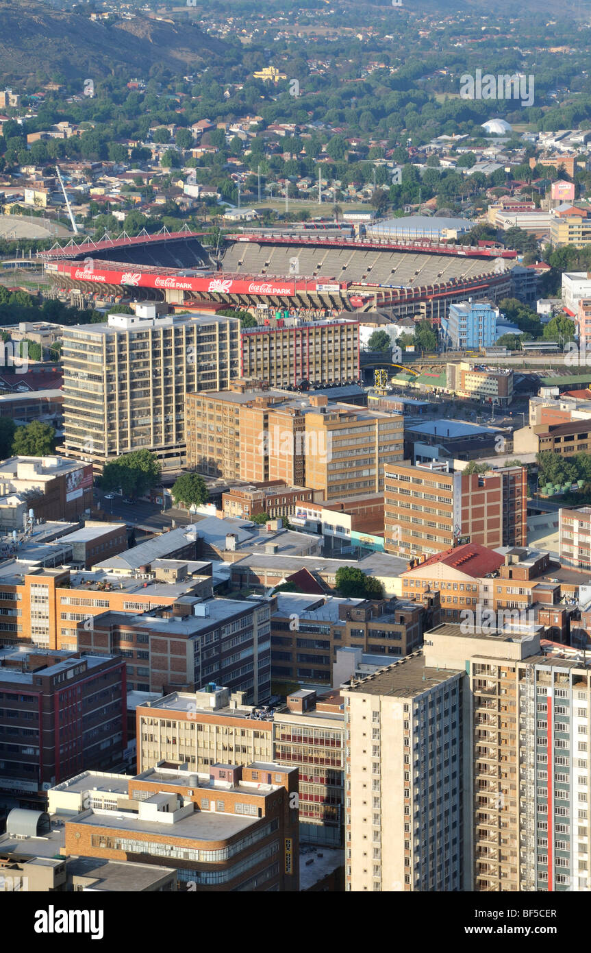 Vista della Ellis Park o Coca-Cola Park Stadium, FIFA World Cup 2010, Johannesburg, Sud Africa e Africa Foto Stock