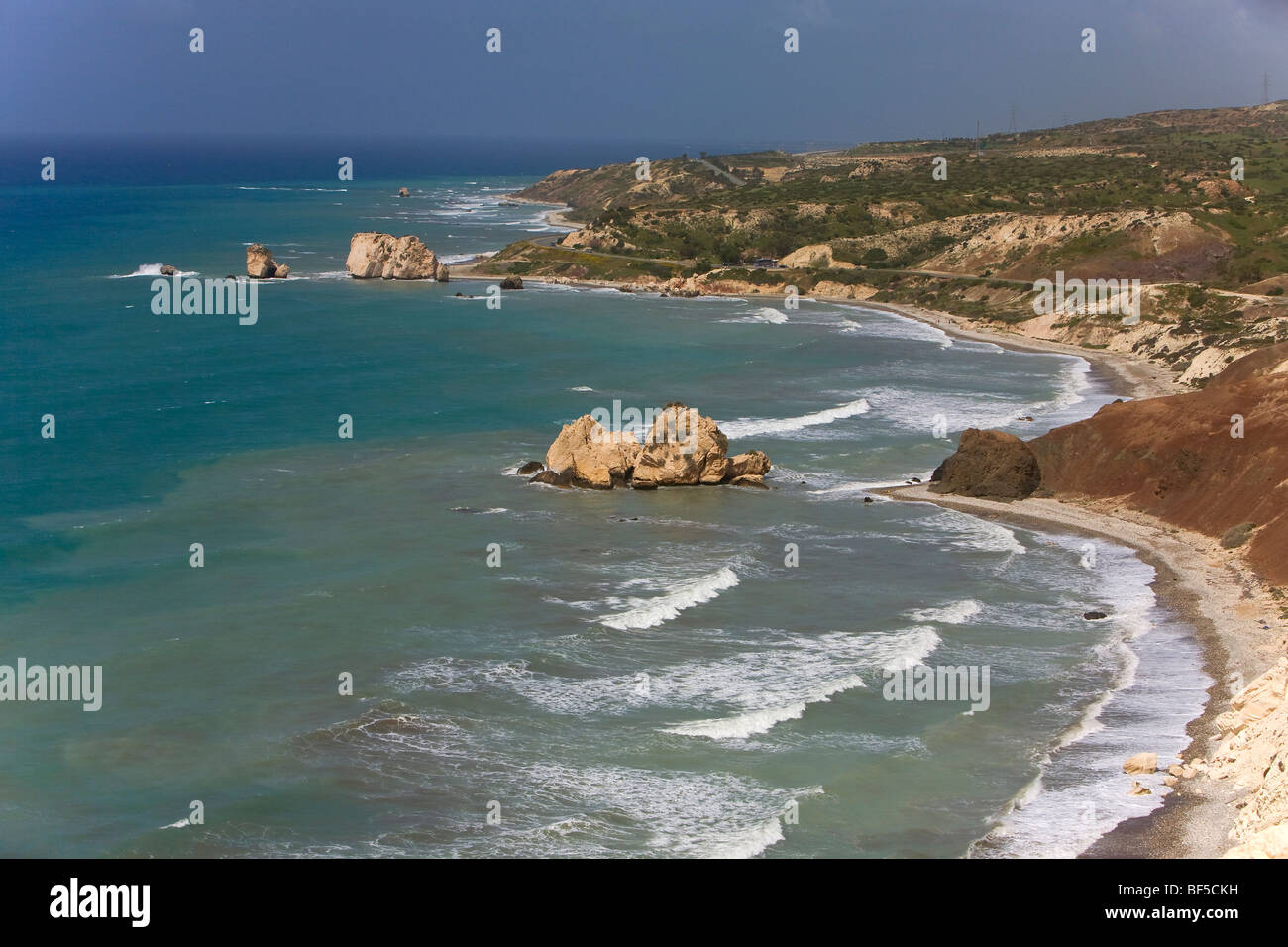 Petra tou Romiou, roccia di Afrodite, Cipro, Grecia, Europa Foto Stock