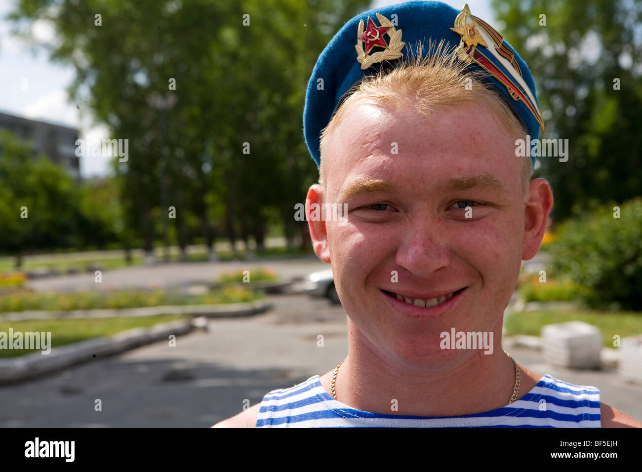 Ritratto di paracadutisti russi, Russia Foto Stock