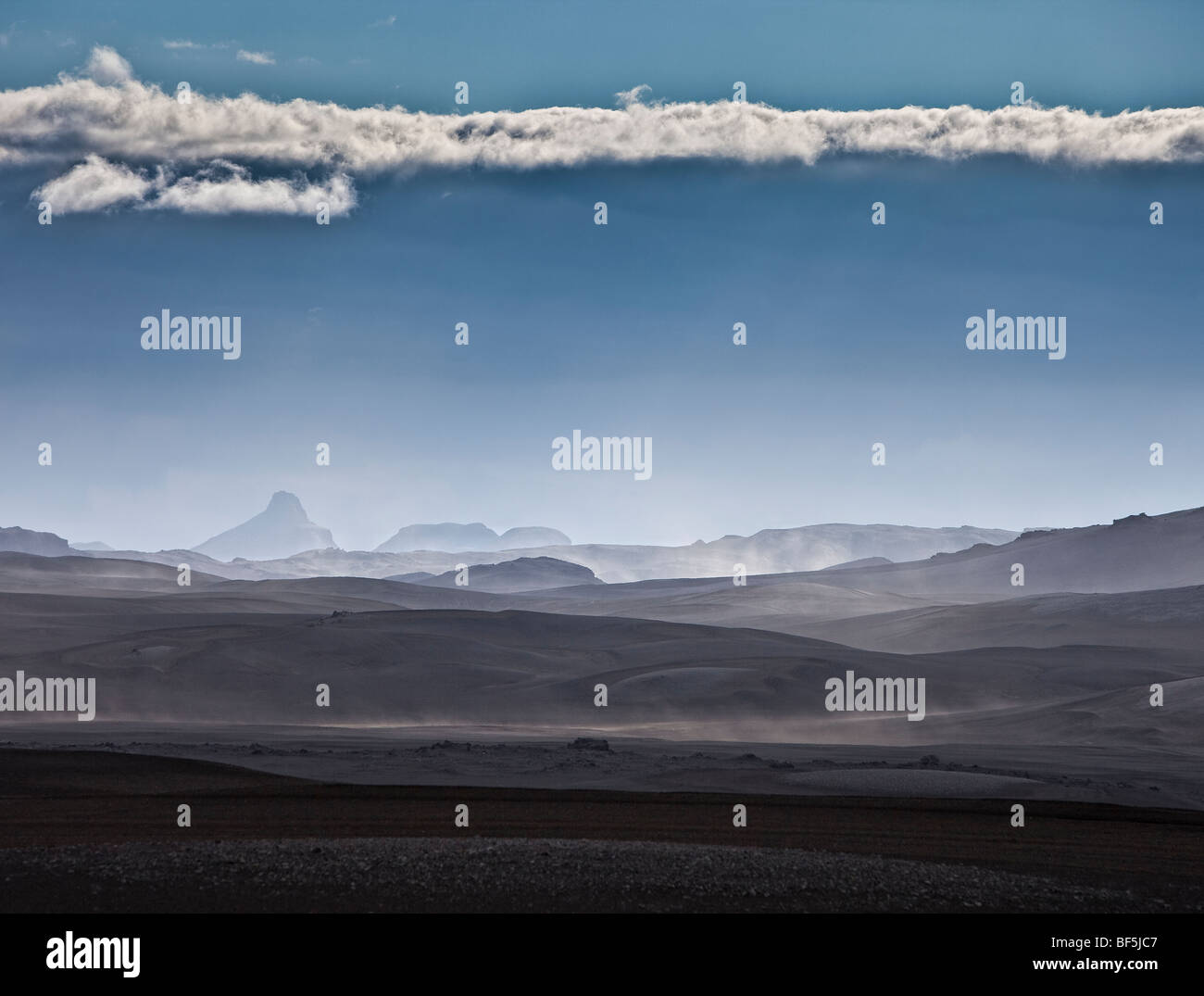 Il paesaggio del deserto, Highlands Centrali, Islanda Foto Stock