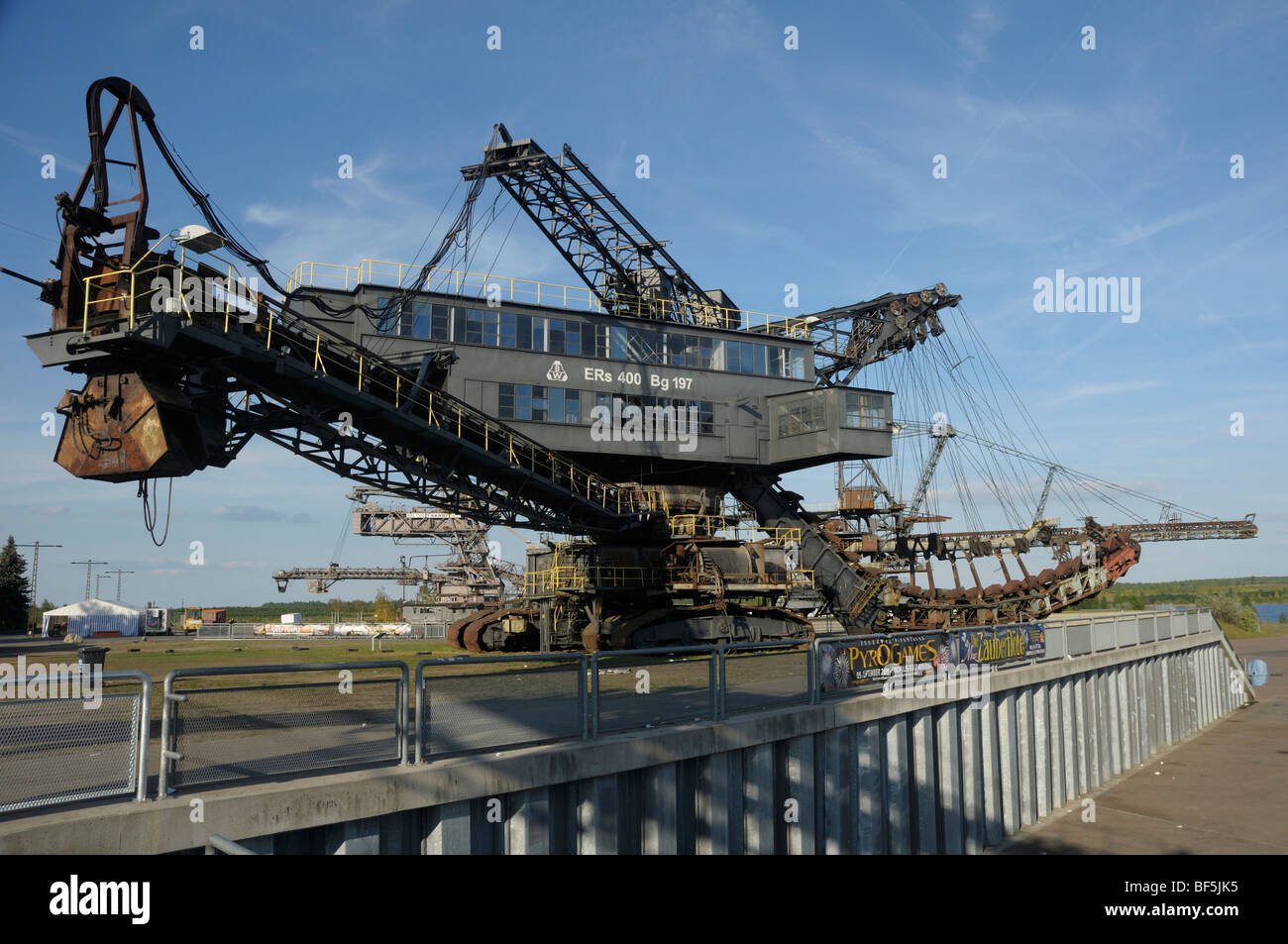 Mosquito benna escavatore a catena, Ferropolis, città di ferro, Sassonia-Anhalt, Germania, Europa Foto Stock