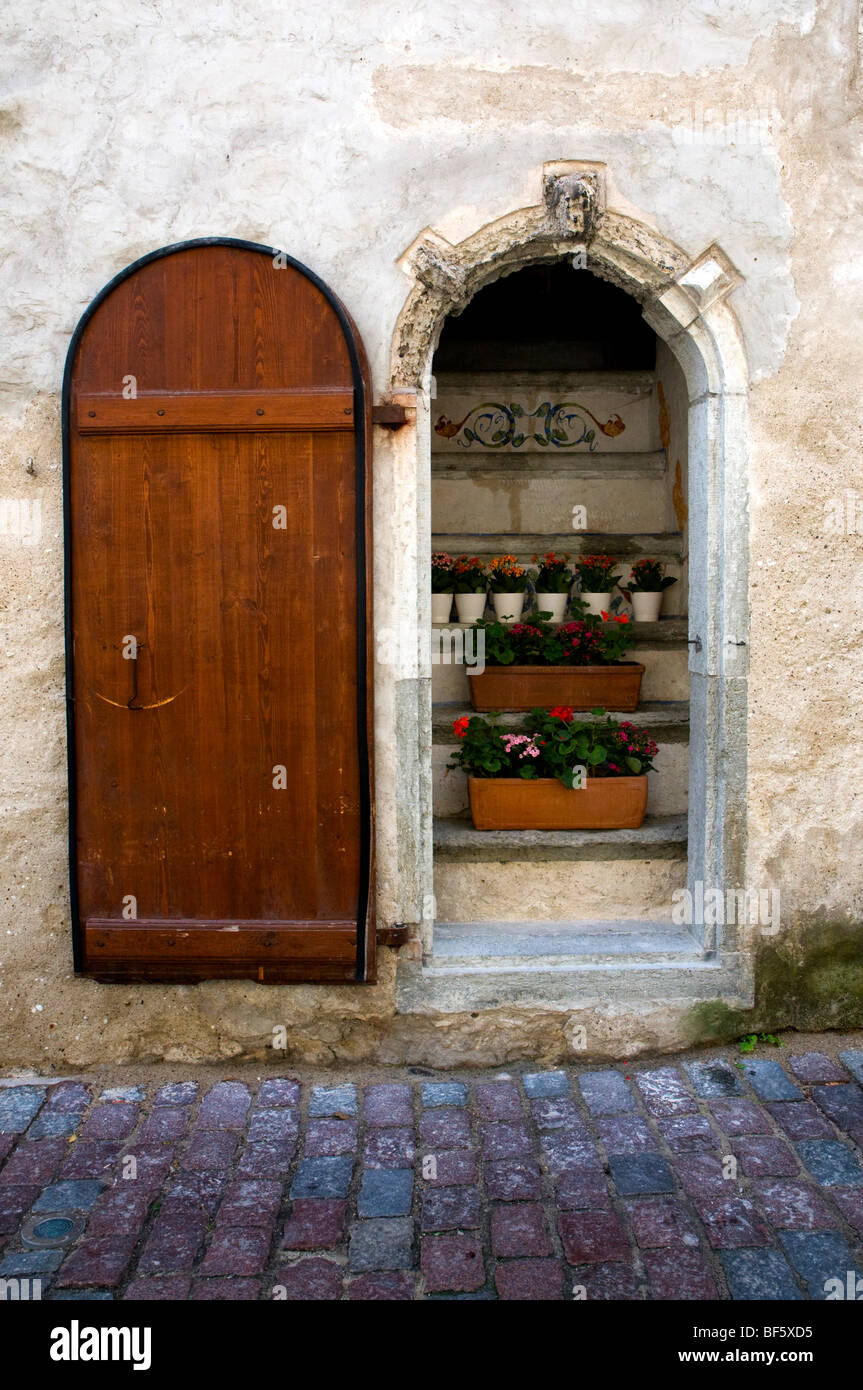 La vecchia porta a Tallinn Estonia Foto Stock