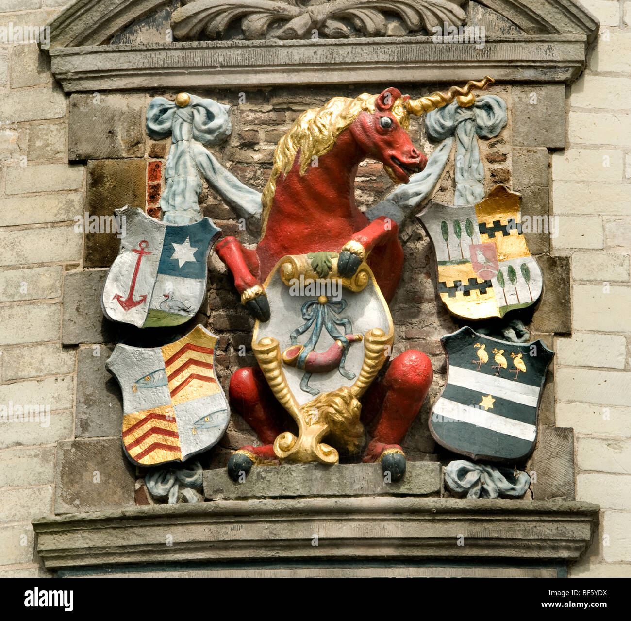 Hoorn paesi Bassi Olanda unicorn port harbour VOC Foto Stock