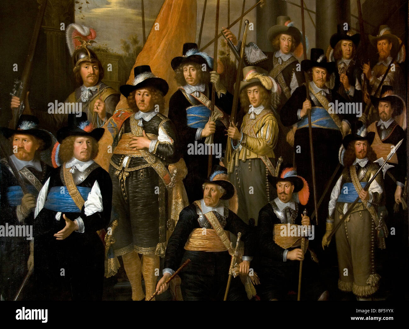 Museum Hoorn Paesi Bassi Olanda VOC Golden Age Schutters soldati della guardia civica Foto Stock