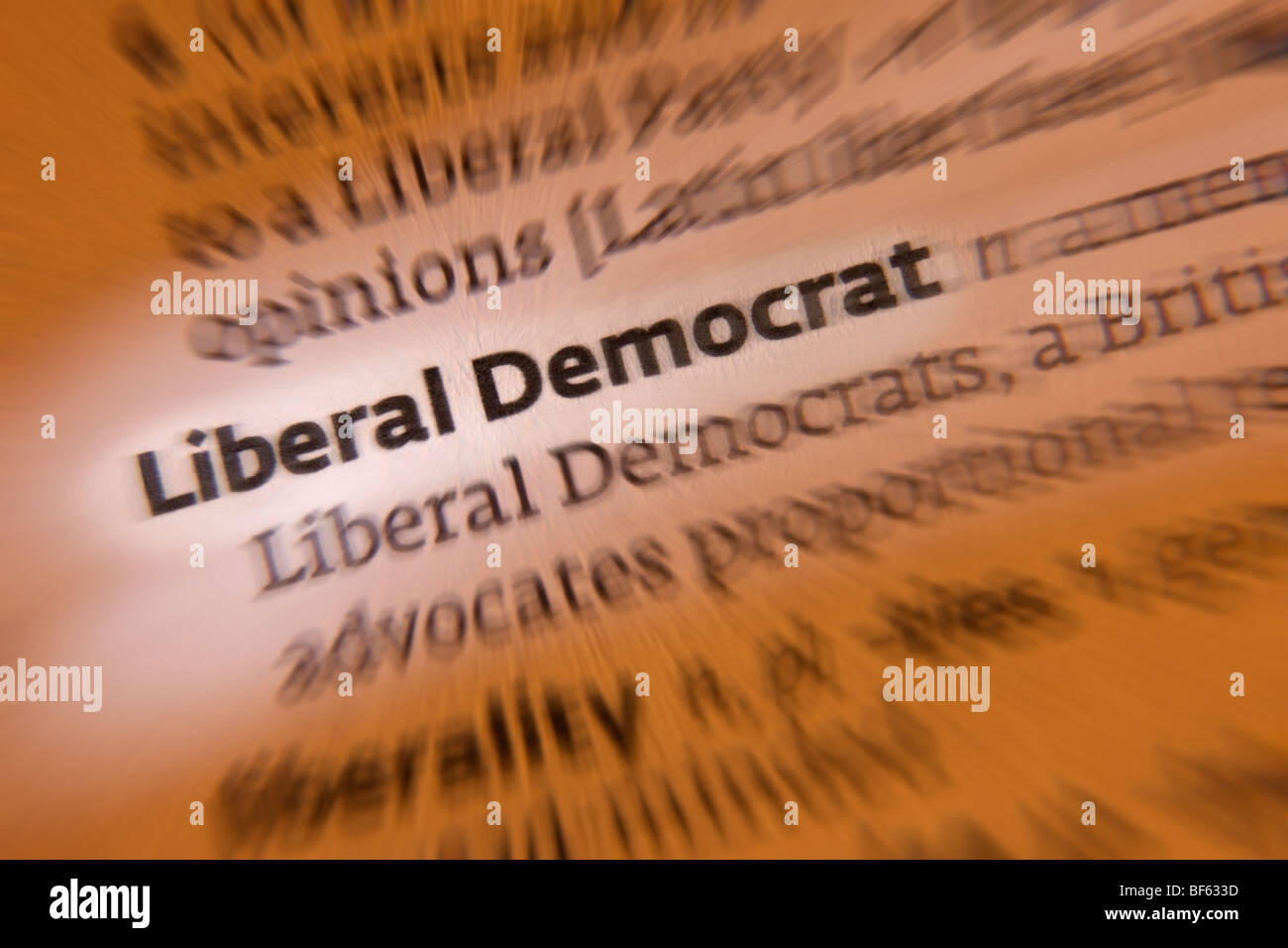 Politica inglese - liberale Partito Democratico Foto Stock