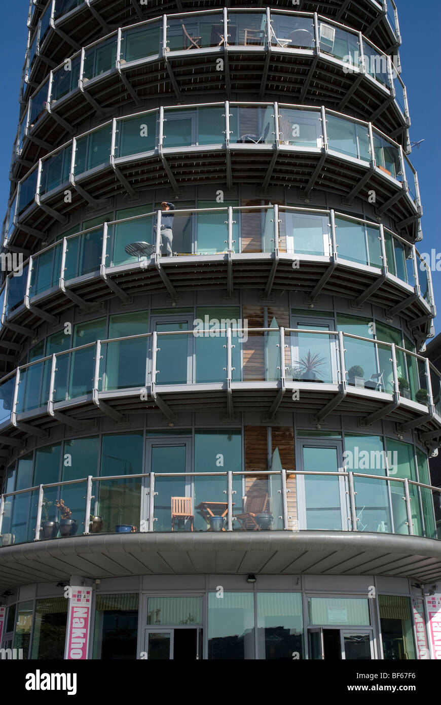 Nuovi edifici di appartamenti a Wapping High Street London E1 REGNO UNITO Foto Stock