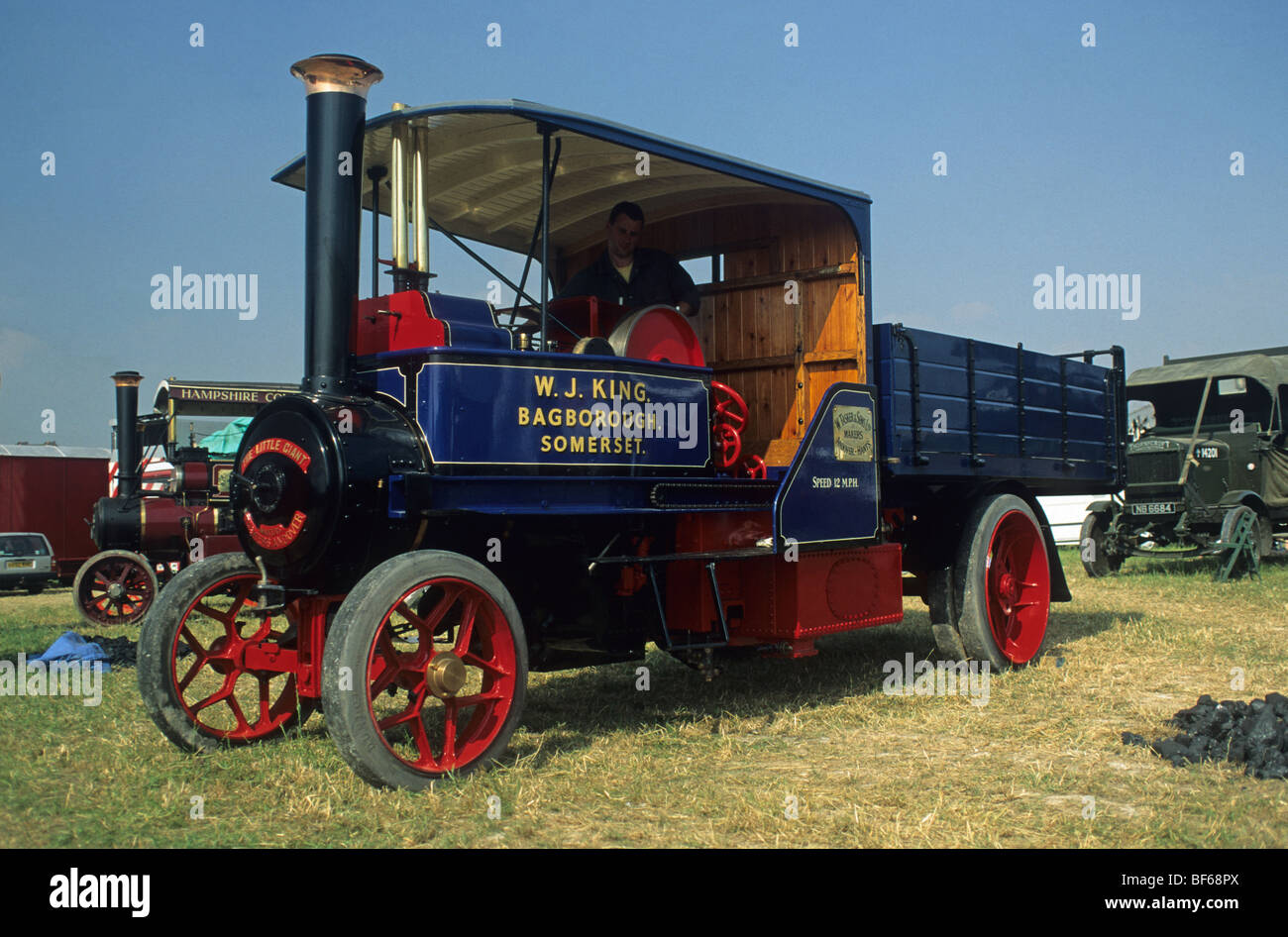 1924 w. tasker & sons carro a vapore al 1991 grande dorset fiera del vapore, tarrant hinton, Dorset, Inghilterra Foto Stock