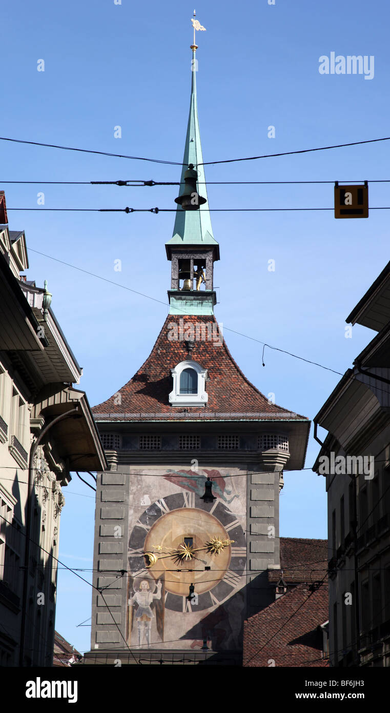 Berna Zytglooge, Clock Tower, faccia Ovest Foto Stock