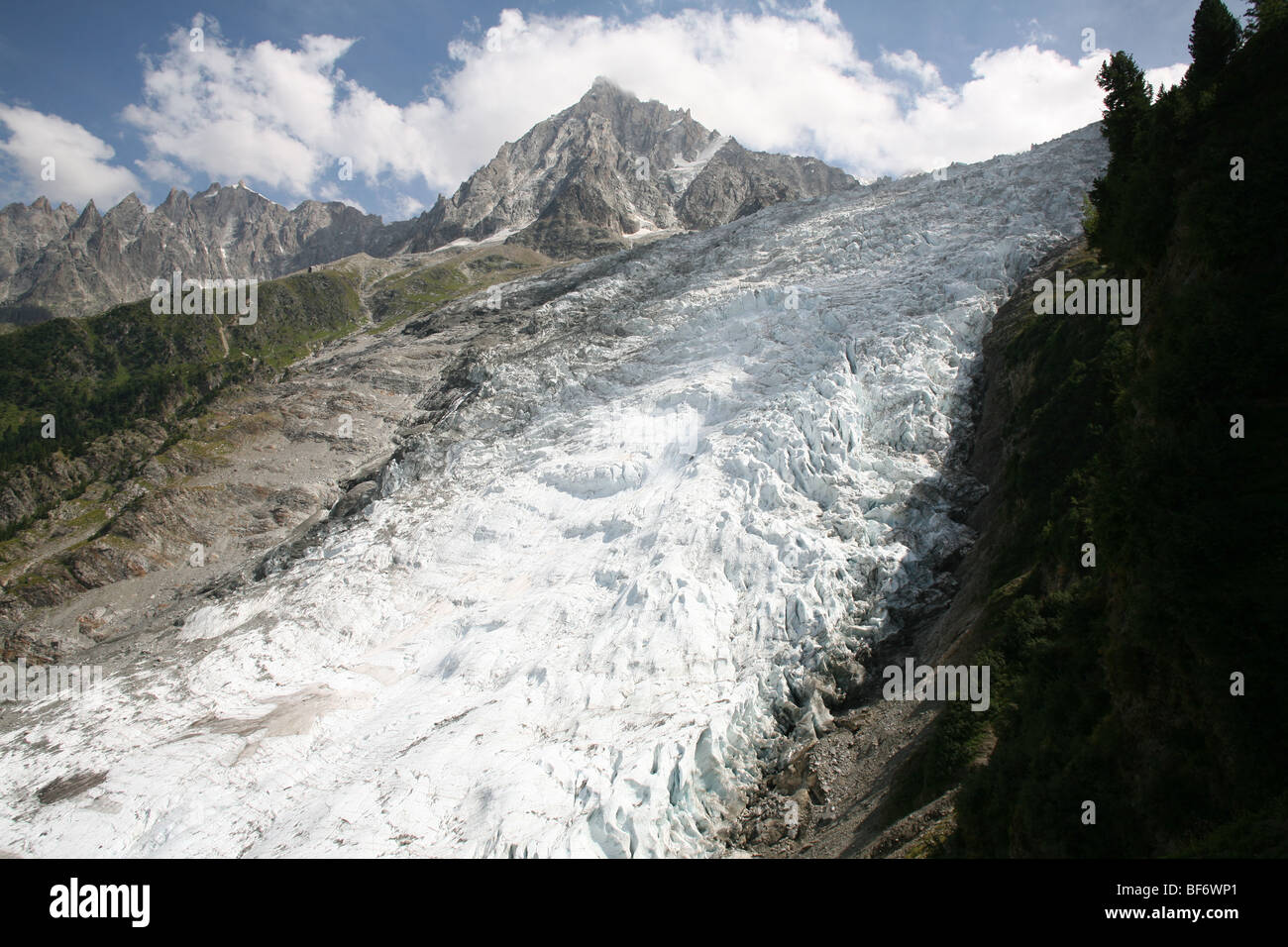 Ghiacciaio Bossons Chamonix Francia Foto Stock