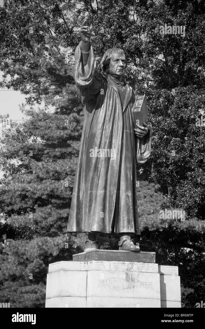 Martin Lutero - una scultura in Baltimore Foto Stock