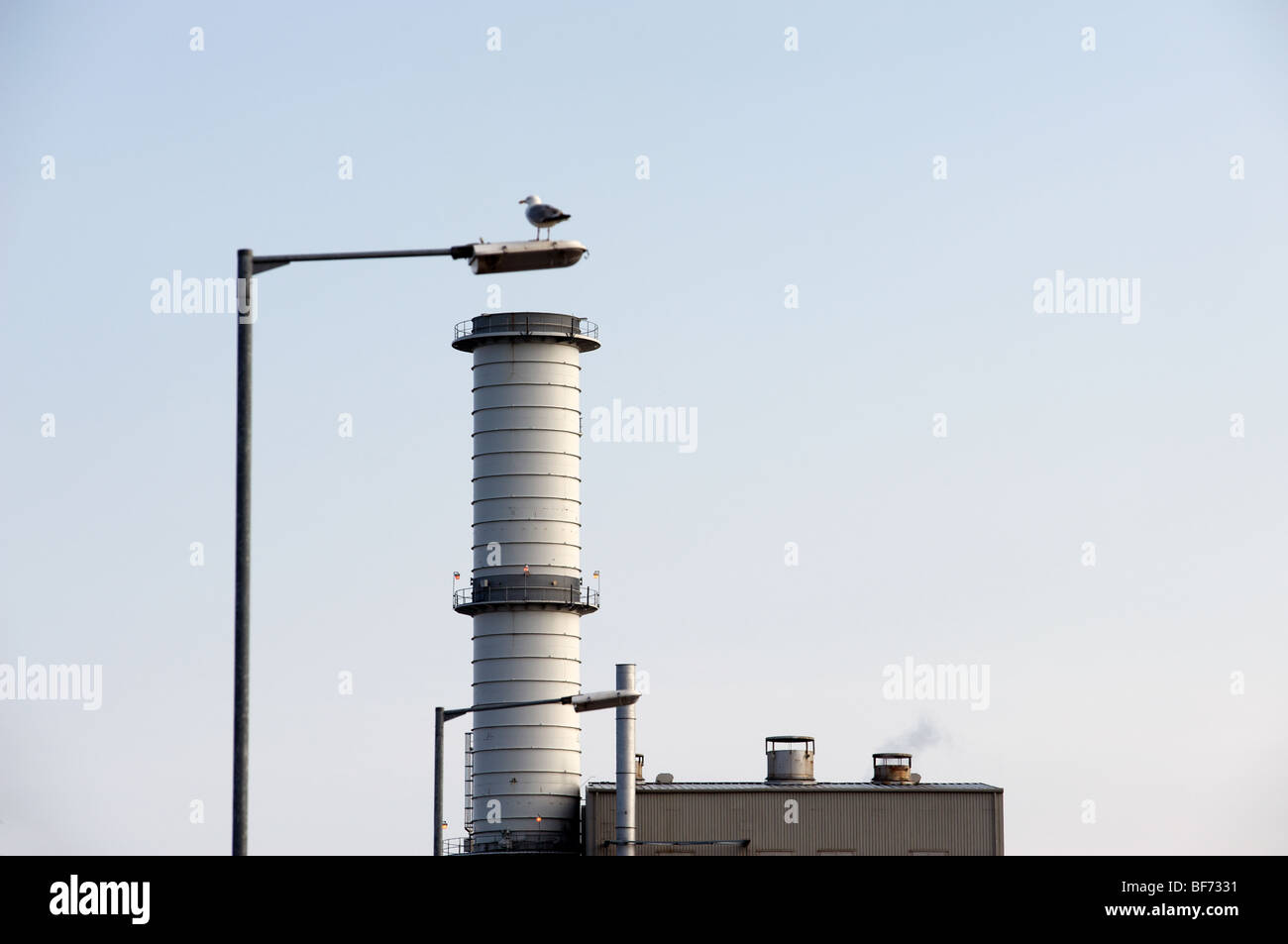 Turbina a gas a ciclo combinato power station, Great Yarmouth, Norfolk, Regno Unito. Foto Stock