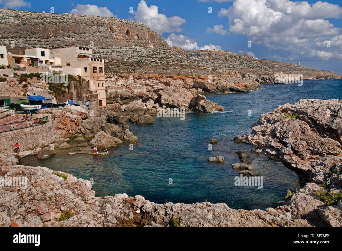 Malta Maltese Grotta blu mare spiaggia acqua Foto Stock