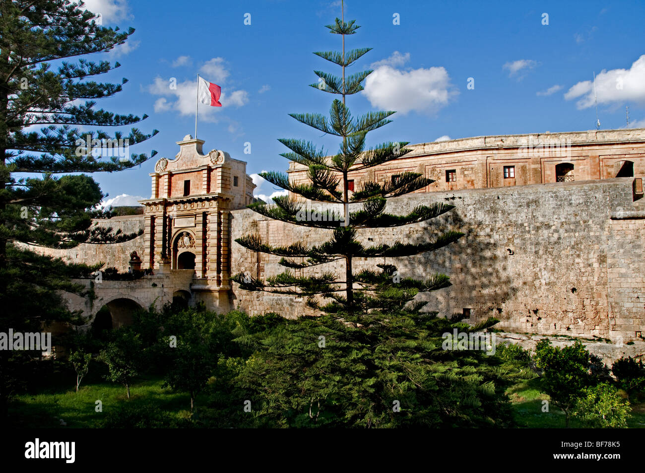 Mdina Rabat Malta città fortificata città fort castello Foto Stock