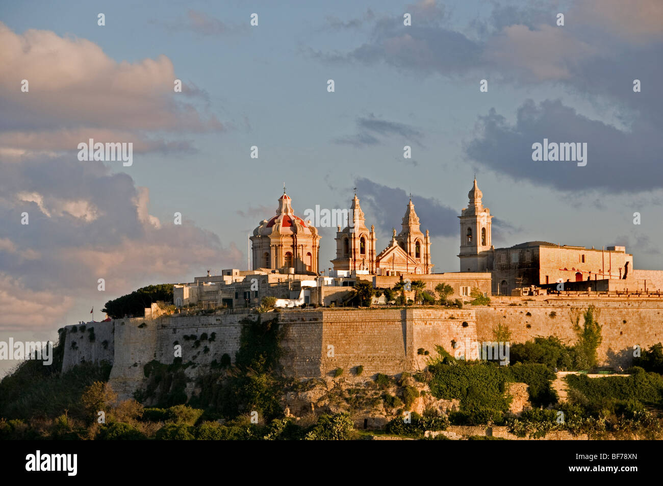 Mdina Rabat Malta città fortificata città fort castello Foto Stock