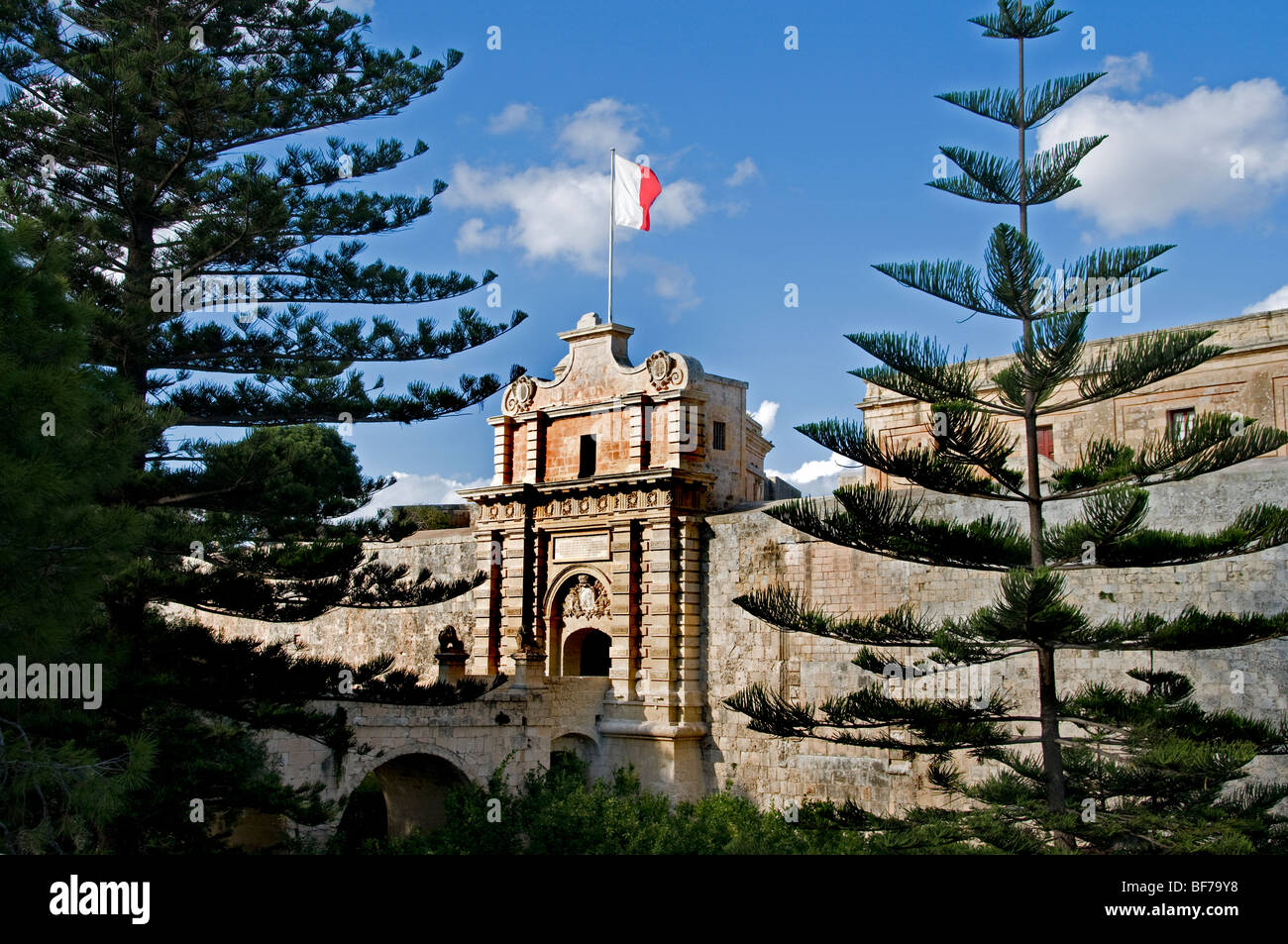 Mdina Rabat Malta città fortificata città fort castello Foto Stock