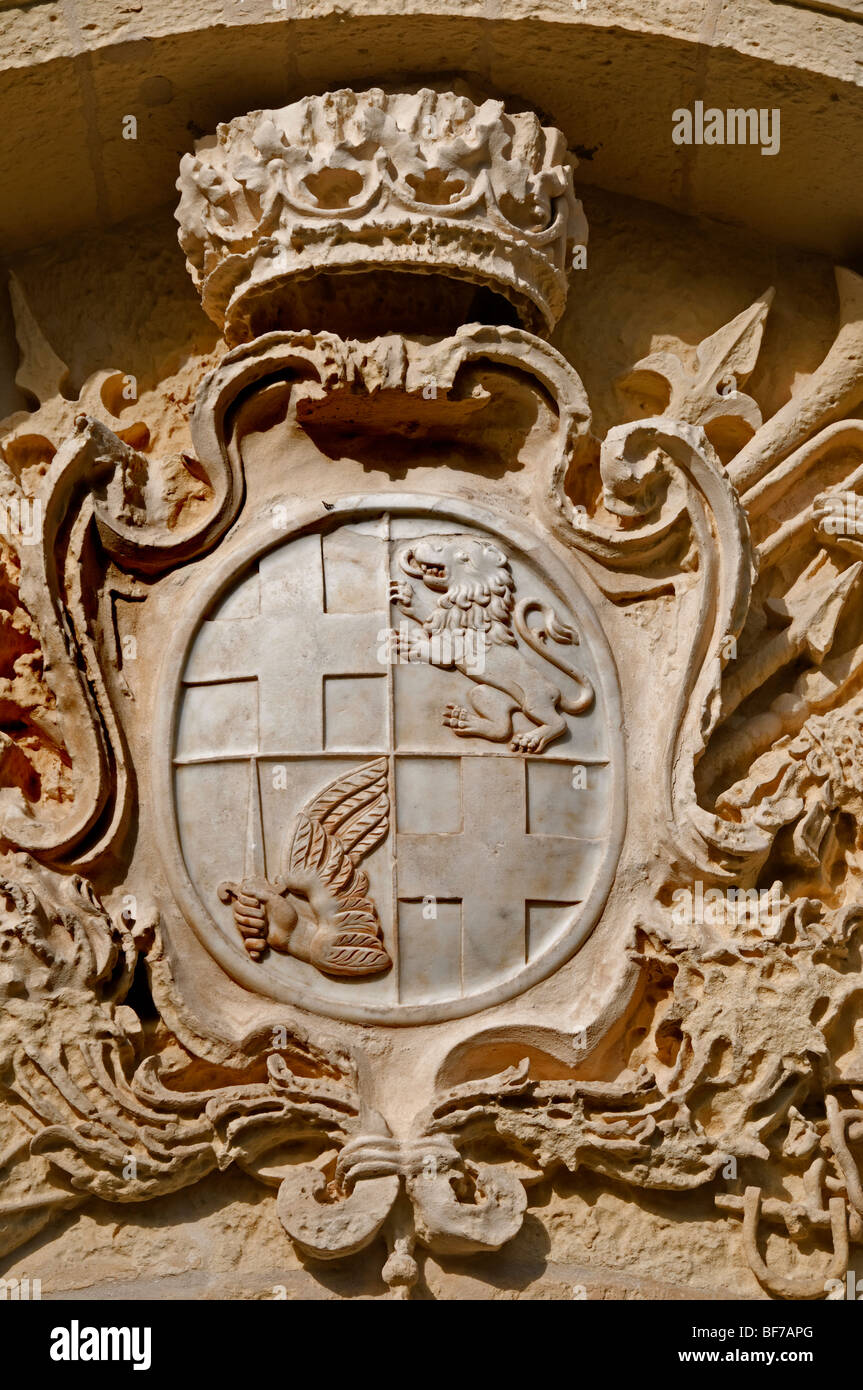 Mdina Rabat Malta città fortificata città fort castello Foto Stock