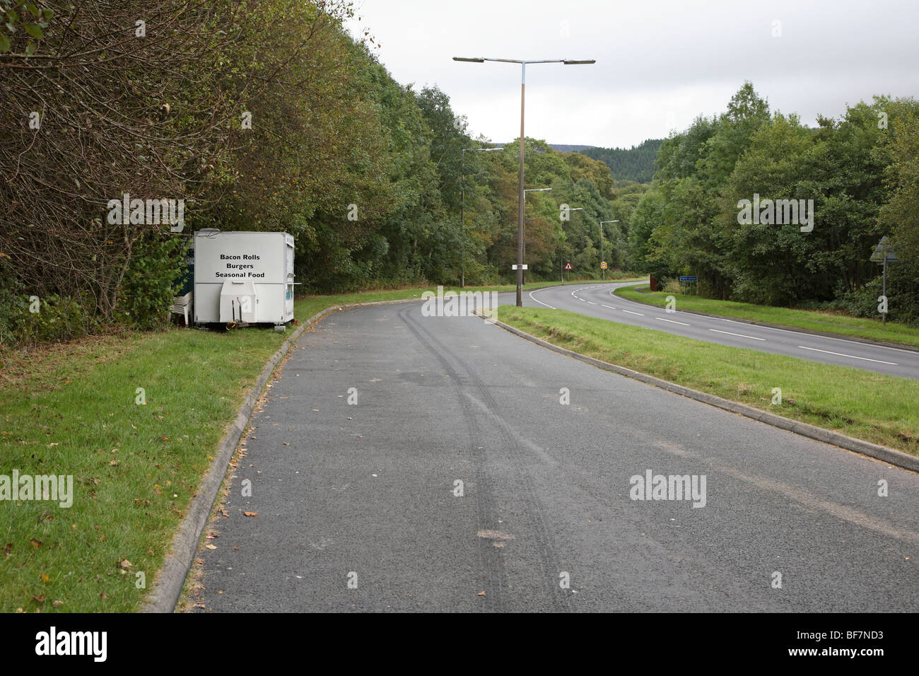 Burger Van, Ystradgynlais, Wales, Regno Unito Foto Stock