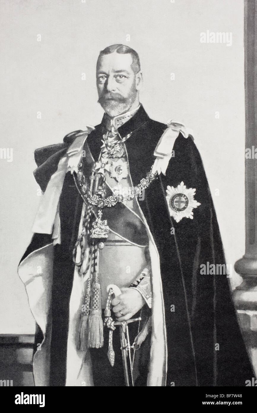 George V, 1865 a 1936. Nome completo, George Frederick Ernest Albert. Re del Regno Unito e i domini britannici Foto Stock