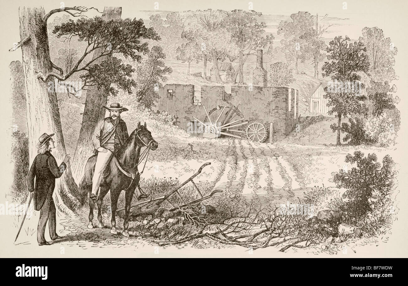 Sito della battaglia di Gaines' Mill, noto anche come prima battaglia di Cold Harbor o la battaglia del fiume Chickahominy, durante la guerra civile Foto Stock