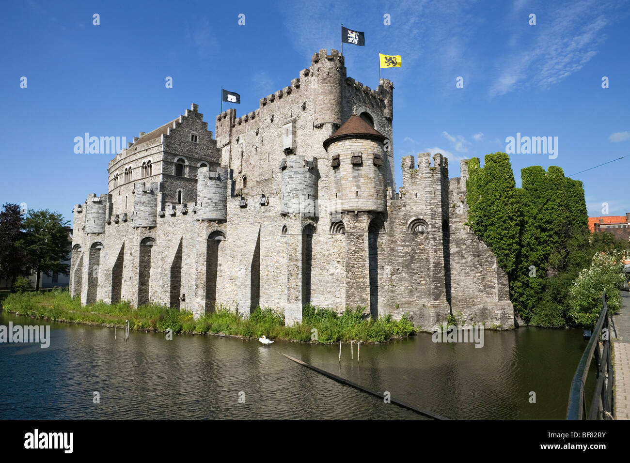 Gravensteen, il castello dei Conti delle Fiandre. Foto Stock