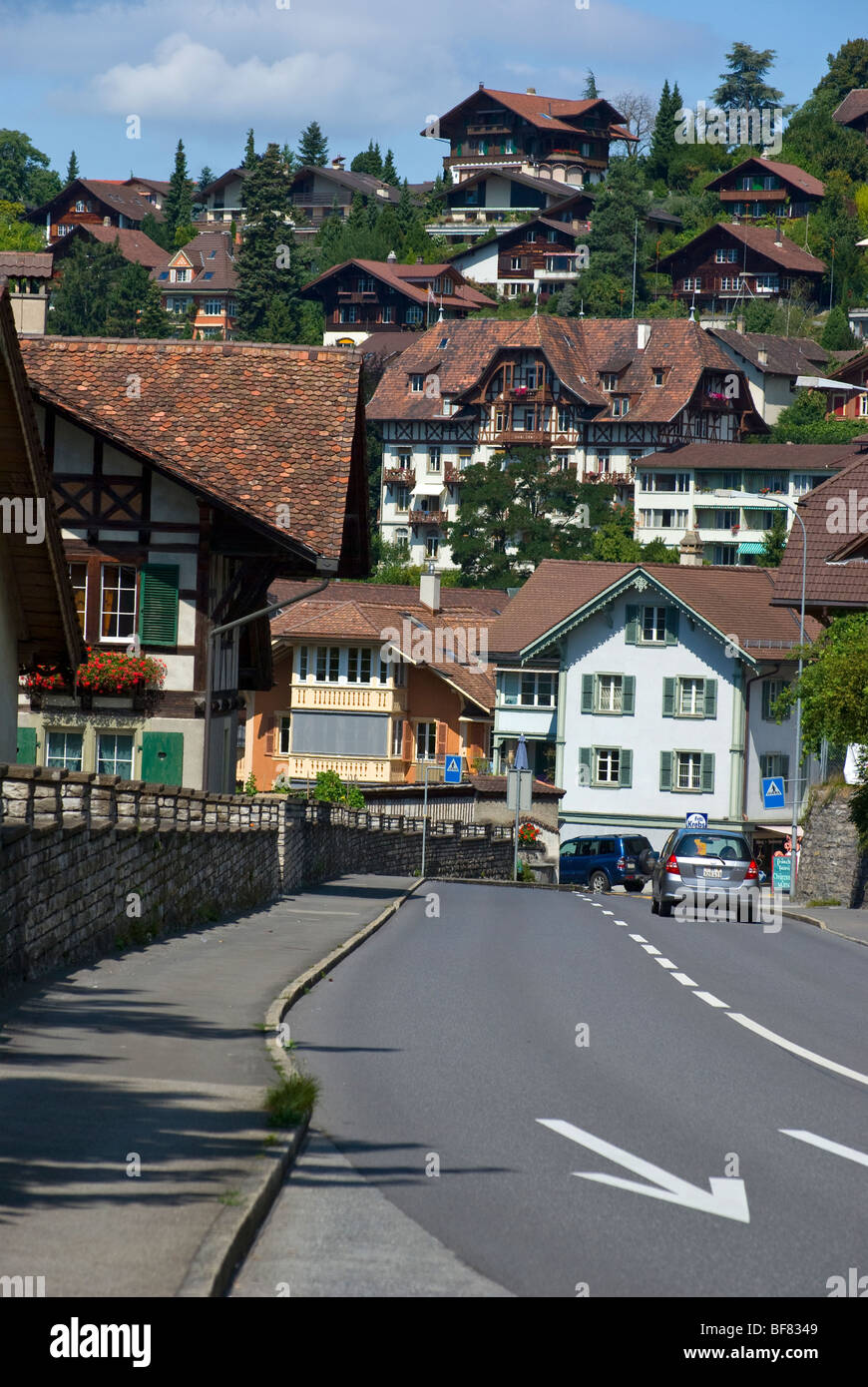 Città di Oberhofen svizzera Foto Stock