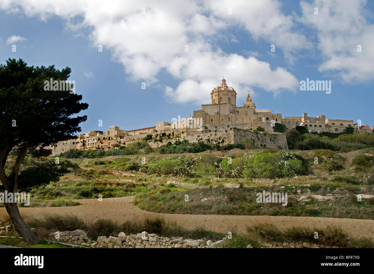 Mdina Rabat Malta città fortificata città fort castello Foto Stock