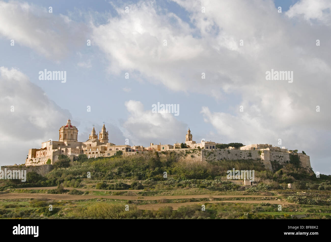 Mdina Rabat Malta città fortificata città fort castello Foto Stock