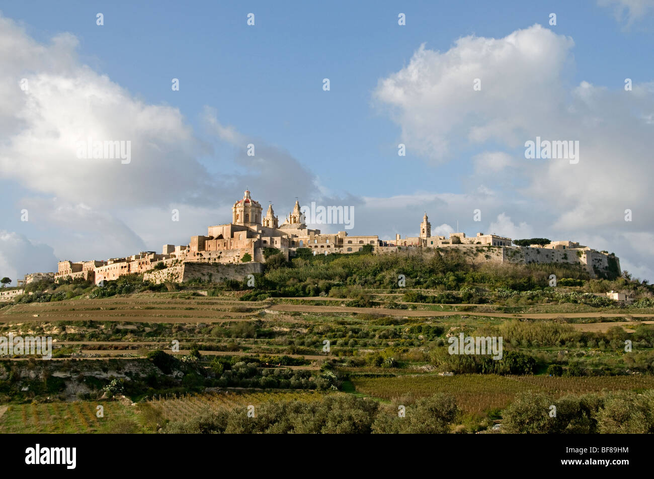Mdina Rabat Malta città fortificata città fort castello Foto Stock