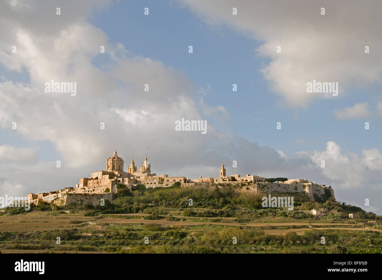Mdina Rabat Malta città fortificata città fort castello Foto Stock