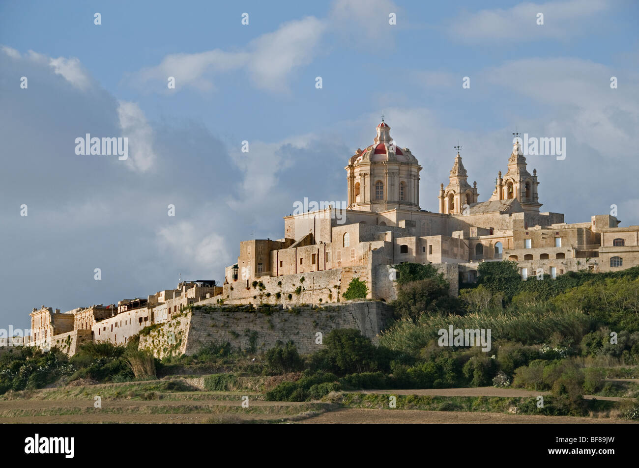 Mdina Rabat Malta città fortificata città fort castello Foto Stock