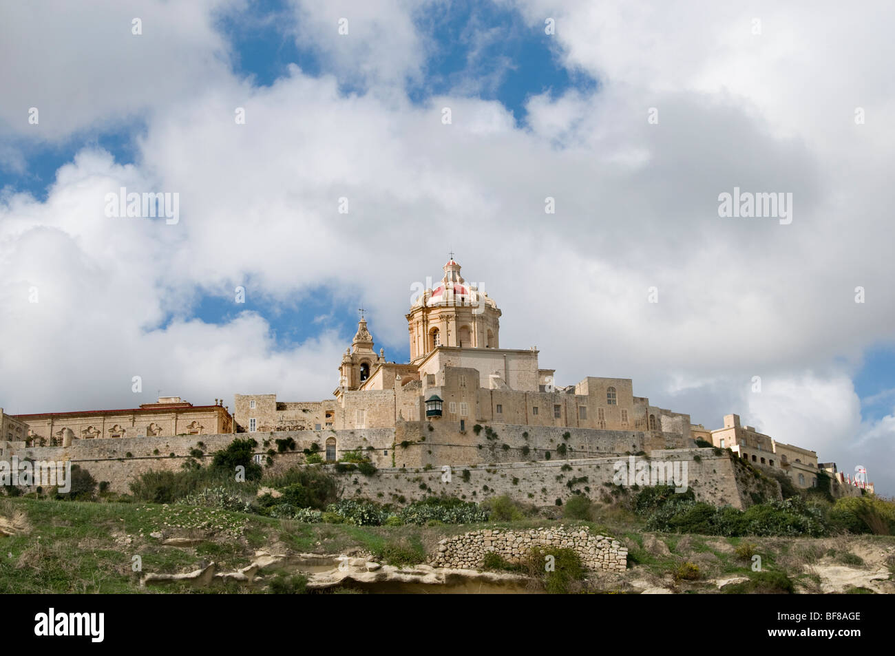 Mdina Rabat Malta città fortificata città fort castello Foto Stock