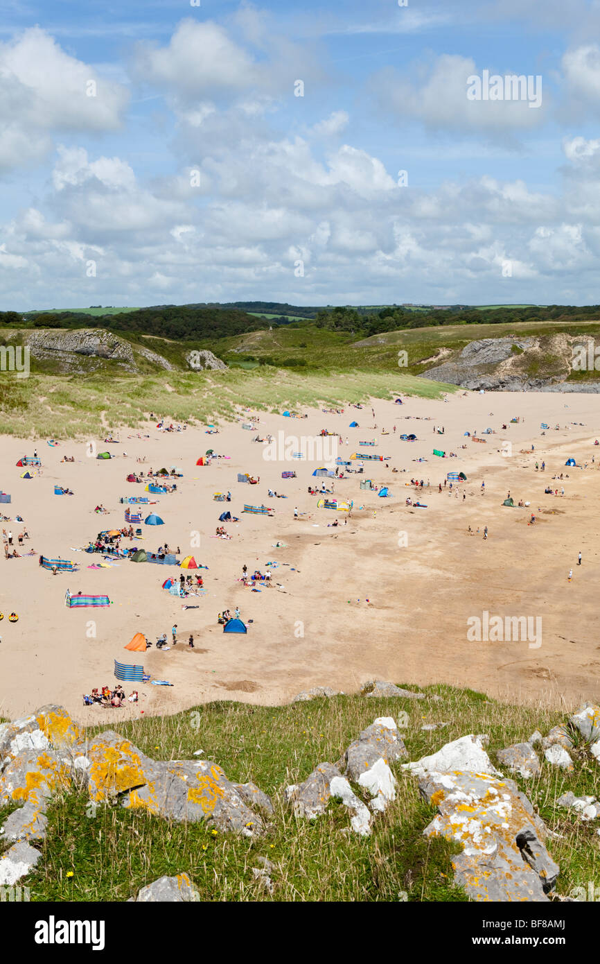 Il Pembrokeshire Coast National Park a Broadhaven, Bosherston, Pembrokeshire, Galles Foto Stock