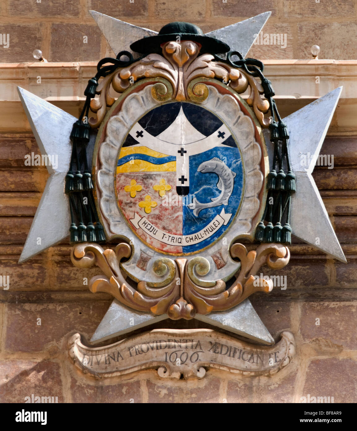 Malta città fortificata a La Valletta Centro Storico Foto Stock