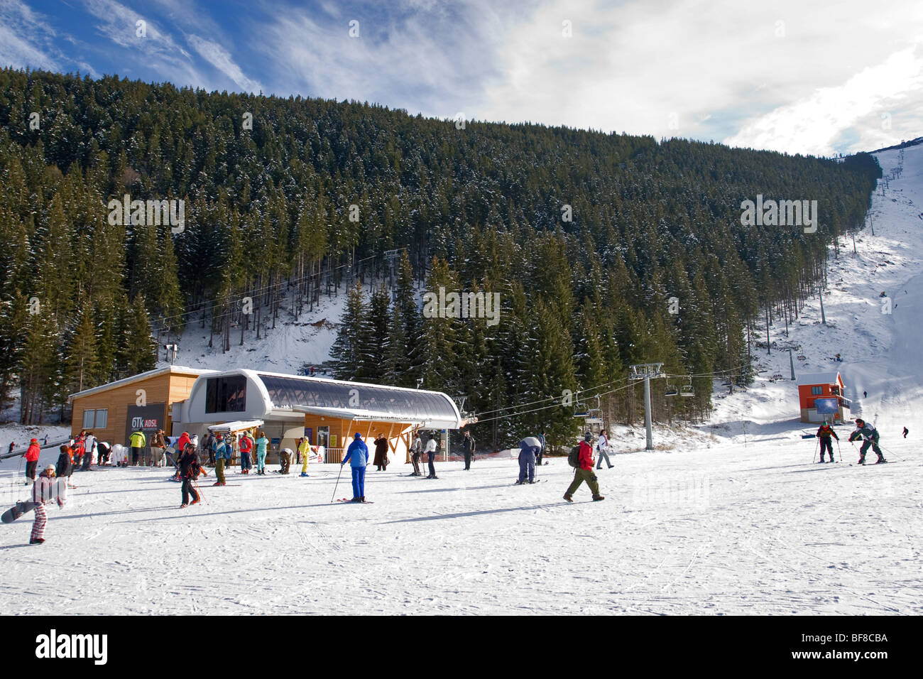 Centro sciistico di Bansko in Bulgaria Foto Stock