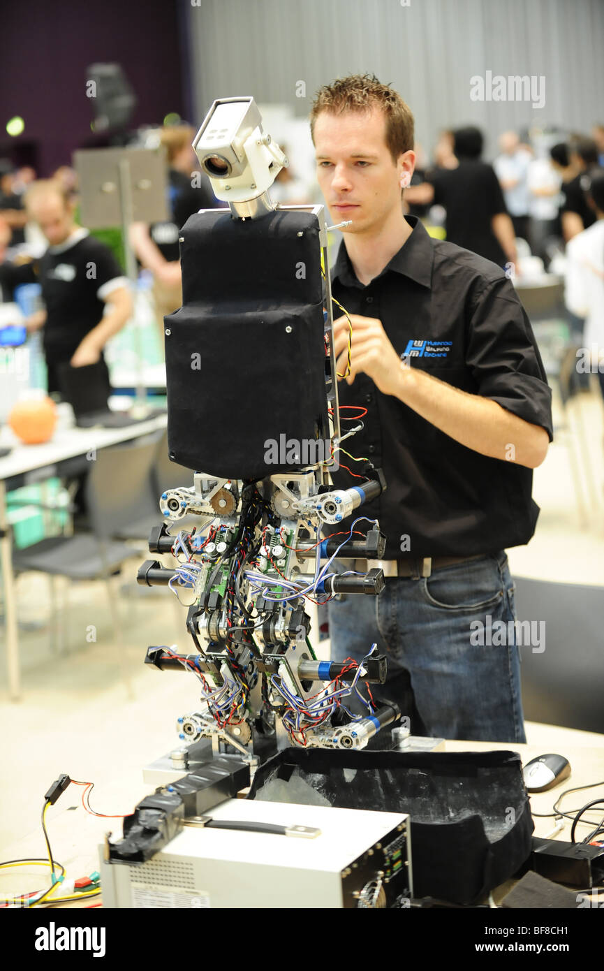 RoboCup 2009, Graz, il robot nel campionato del mondo, robotica Foto Stock