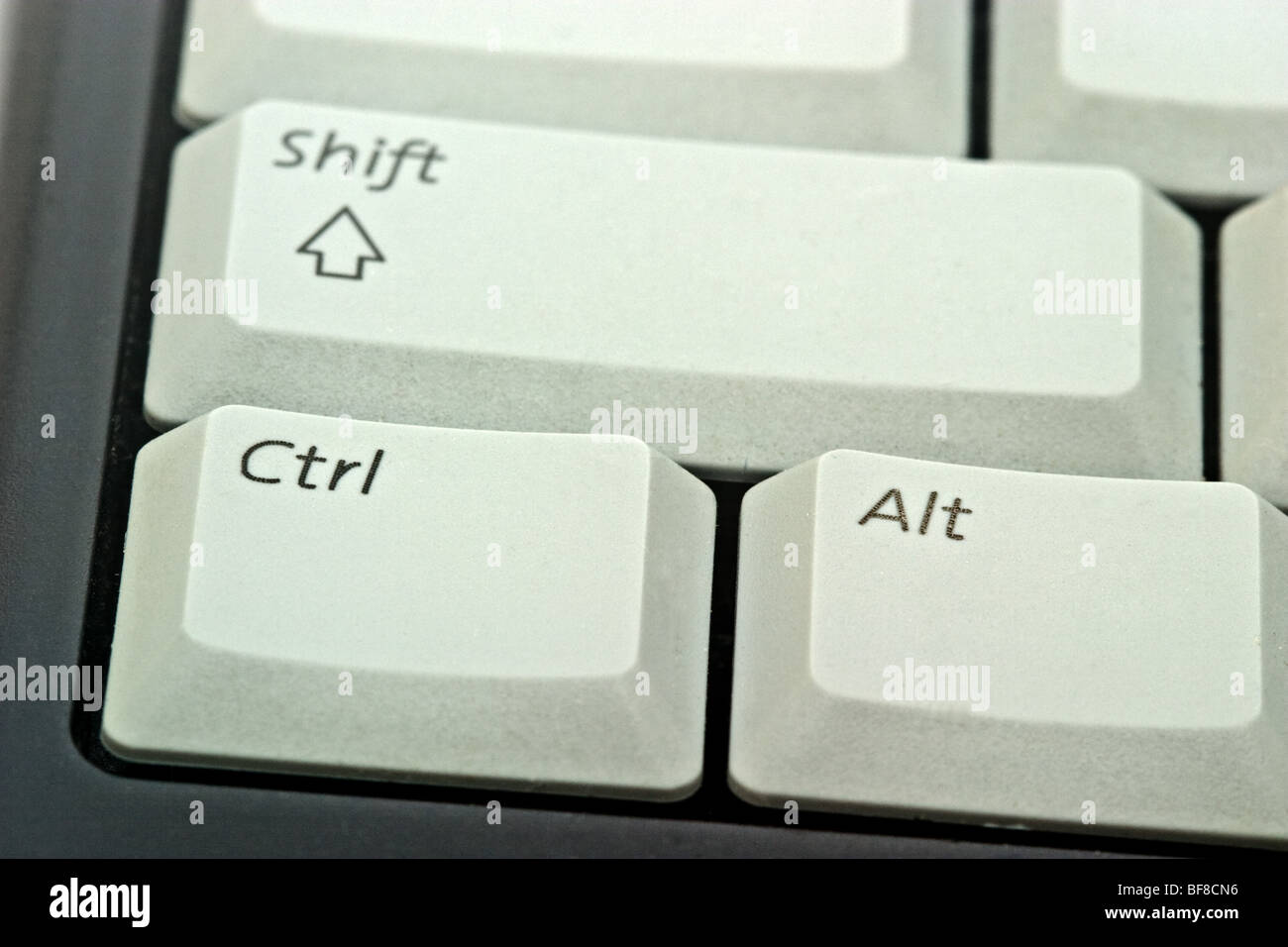 Shift, control ed il tasto Alt in un angolo della tastiera del computer  Foto stock - Alamy