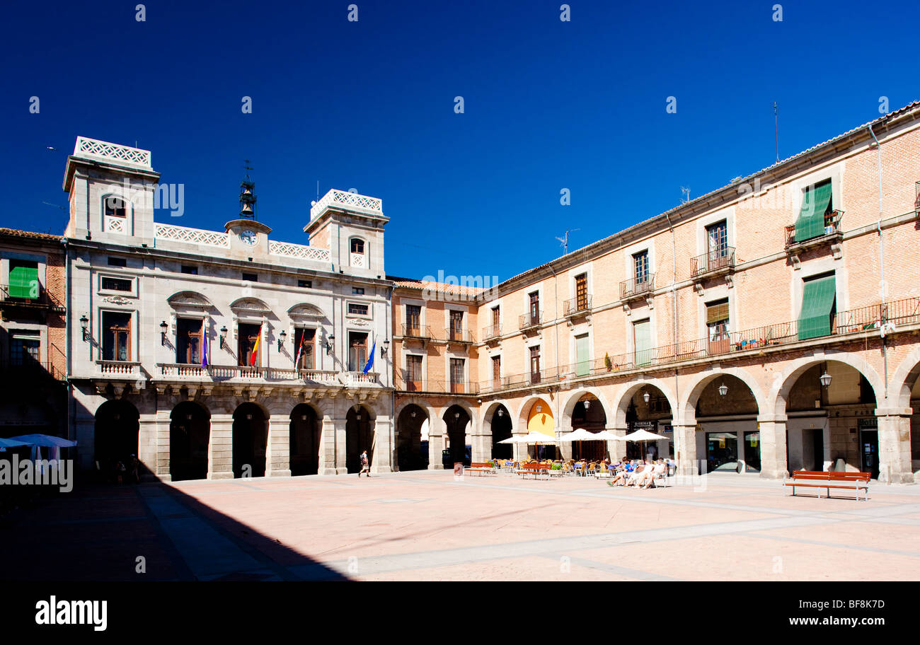 Mercado Chico piazza Municipio, Avila, Castiglia e Leon, Spagna Foto Stock