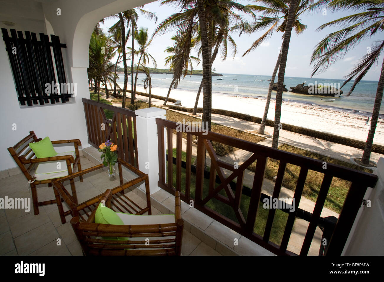 Camera con balcone e vista - Hemingways Resort - Watamu, Kenya Foto Stock