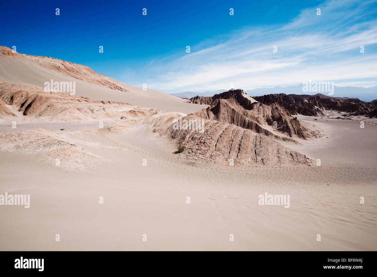 Dune di sabbia nella Valle della Morte vicino a San Pedro de Atacama città. Deserto di Atacama, Cile. Foto Stock