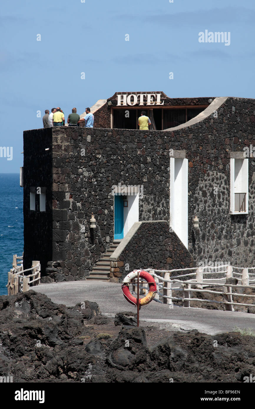 L'Hotel Punta Grande a El Hierro il più piccolo hotel nel mondo come elencati nel libro Guinness dei record Foto Stock