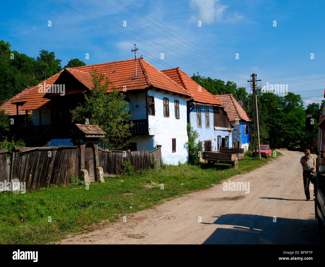 Athya, vecchio, rumeno tradizionale villaggio ungherese Foto Stock