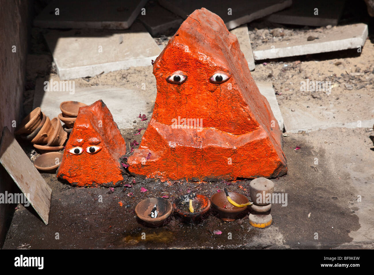 Idoli indù in Pushkar nel Rajasthan in India Foto Stock