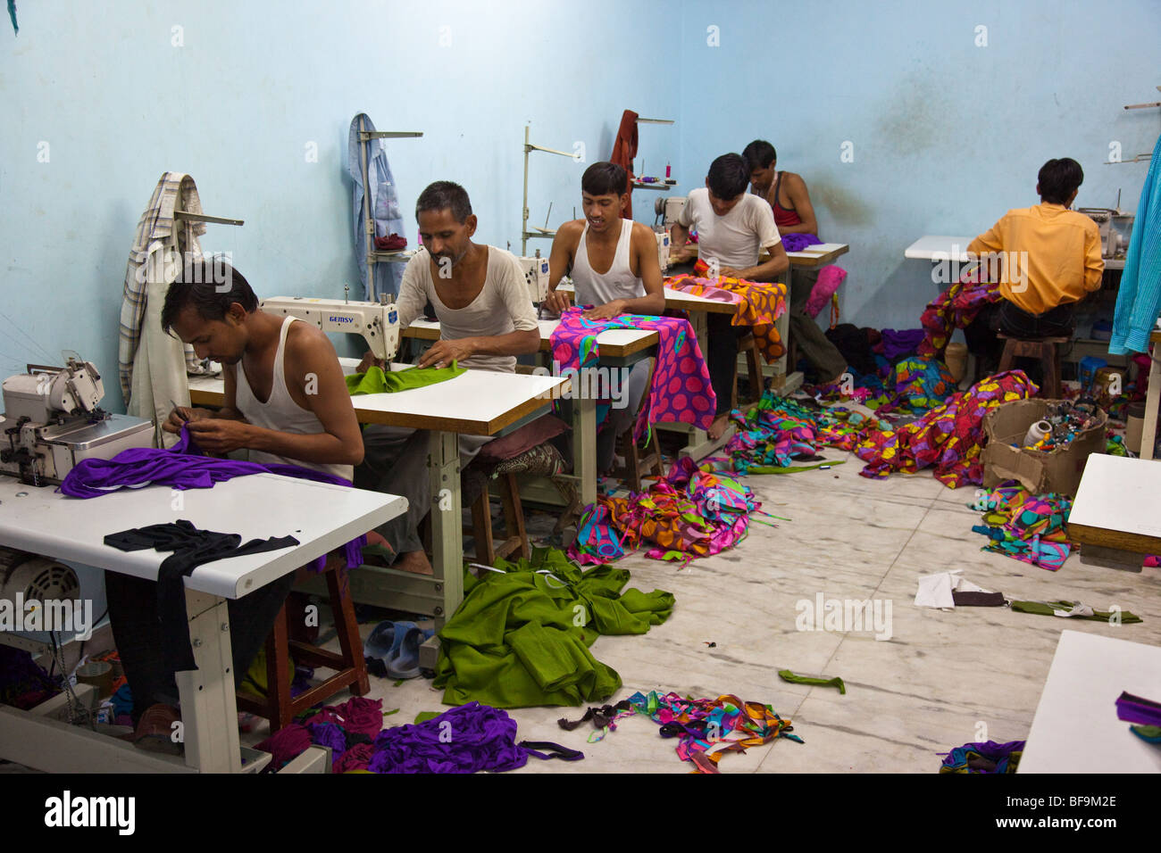 Fabbrica di Indumento in Pushkar nel Rajasthan in India Foto Stock