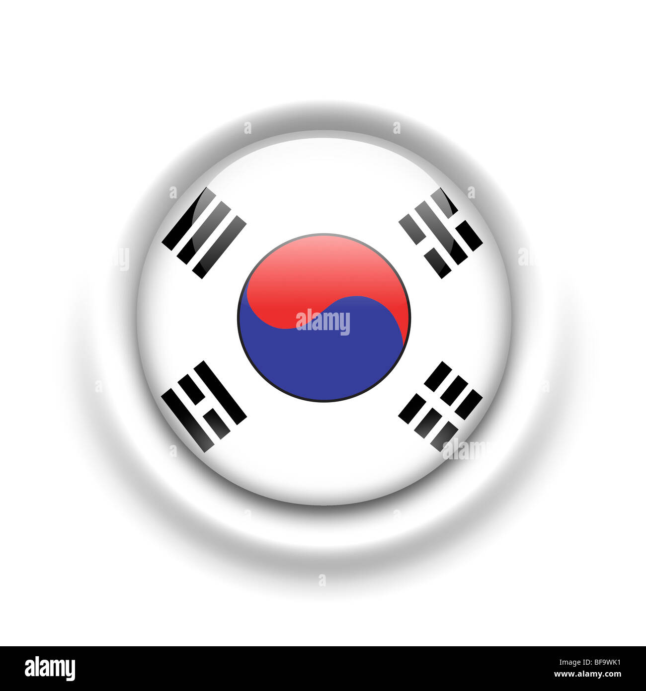 Corea del sud bandiera Foto Stock