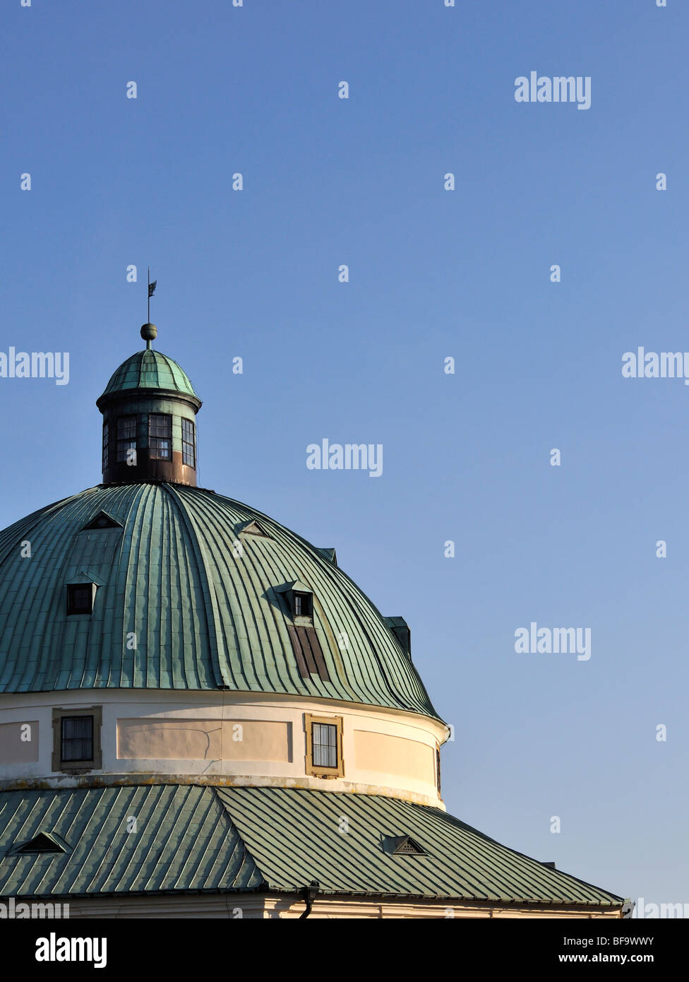 Dettaglio della cupola della Rotonda Barocco al Flower Garden (il piacere del giardino o Kvetna zahrada) in Kromeriz, Repubblica Ceca Foto Stock