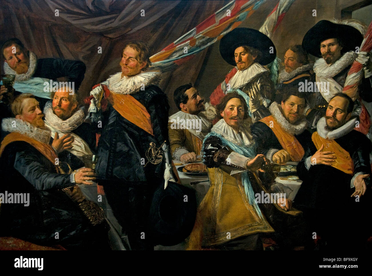 Frans Hals 1582-1666 Banchetti Callivermen ufficiali di guardia civica Museo 1627 Paesi Bassi Foto Stock