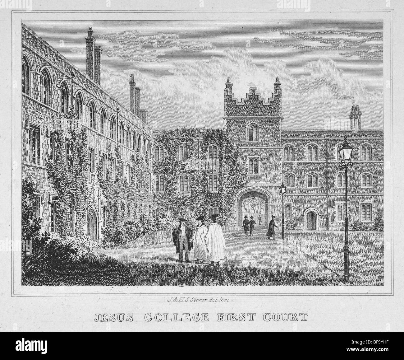 Jesus College di Cambridge - Prima corte Foto Stock