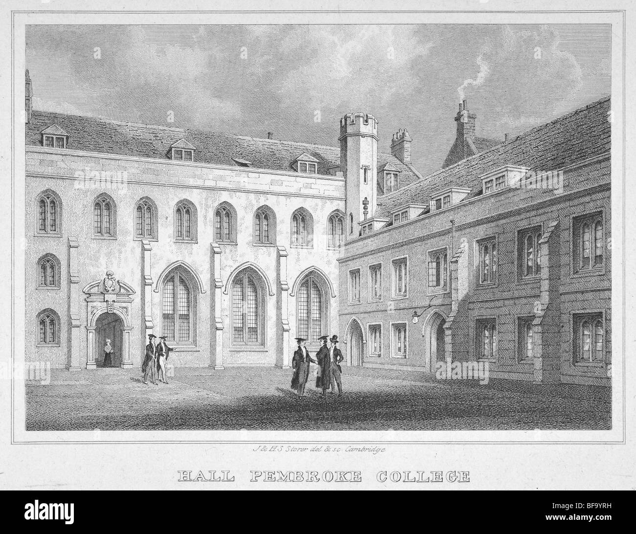 Il Pembroke College di Cambridge - Hall Foto Stock