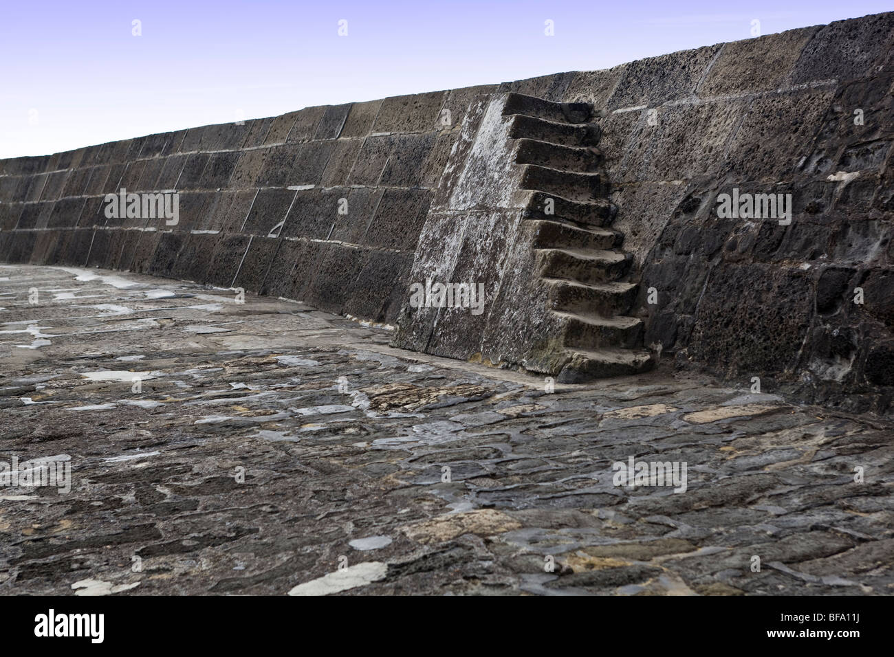 Il Cobb o parete di Porto a Lyme Regis Dorset England Regno Unito Foto Stock